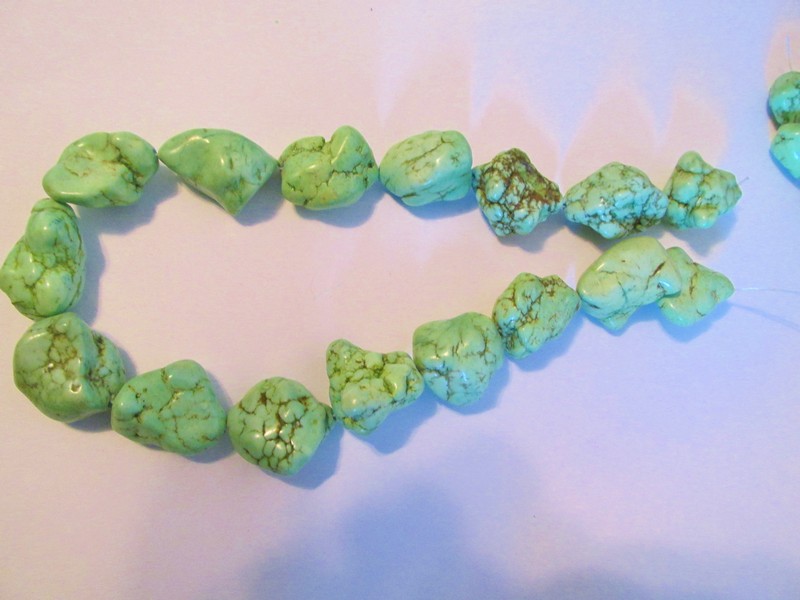 (image for) Lime Green nugget beads GG1265
